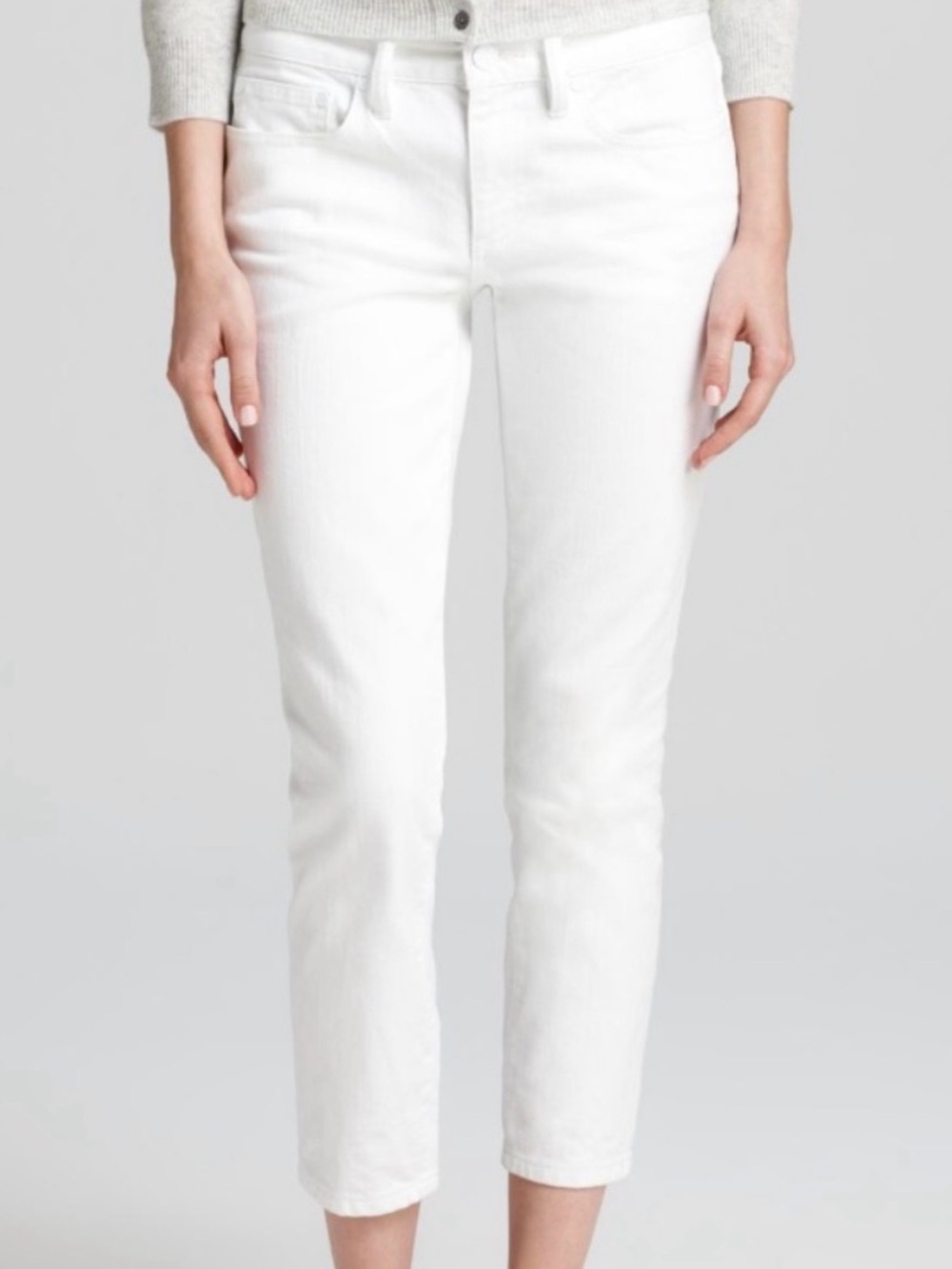 TORY BURCH Alexa Cropped Skinny White Jeans Sz 31